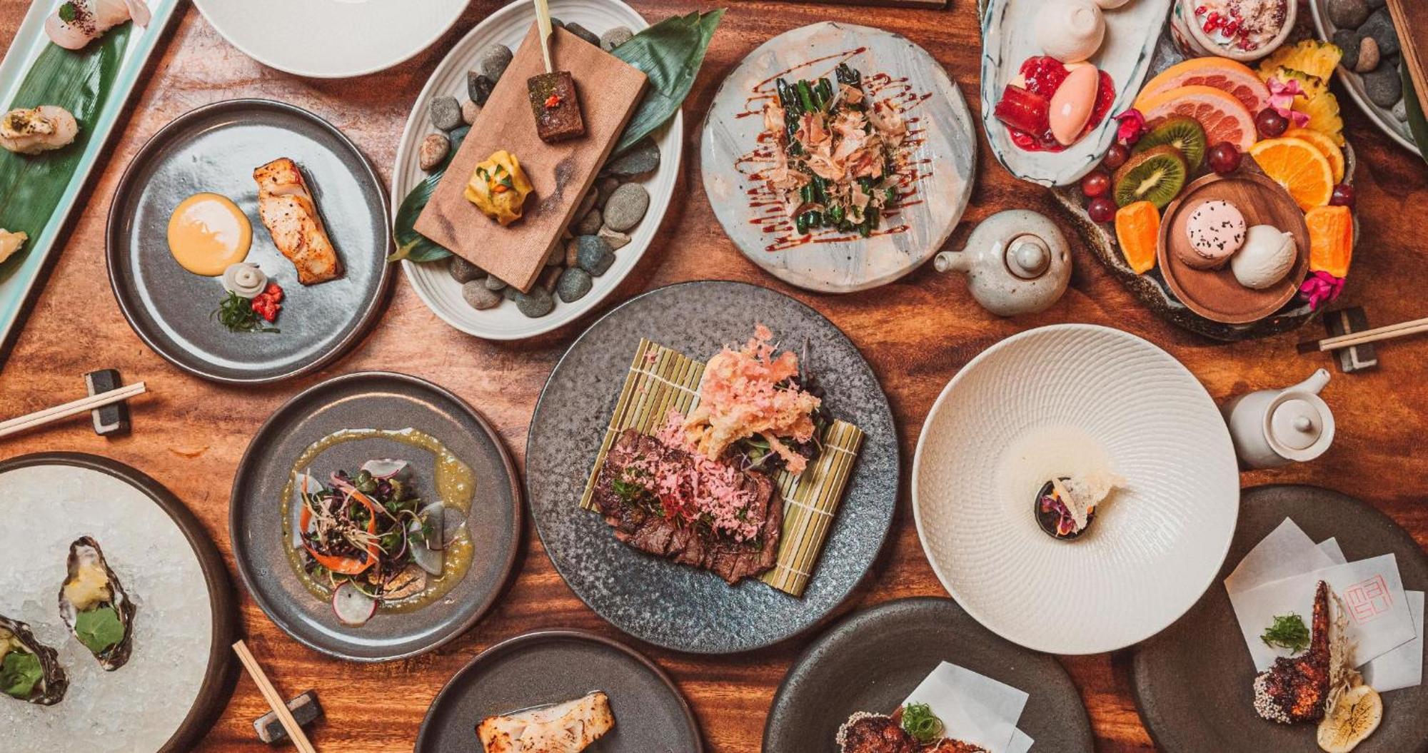 Horizon By Skycity Auckland Eksteriør bilde A selection of dishes at the restaurant
